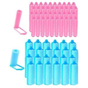 Sponge Hair Rollers Set 64 Piece No Heat Foam Curlers for Short Medium Hair